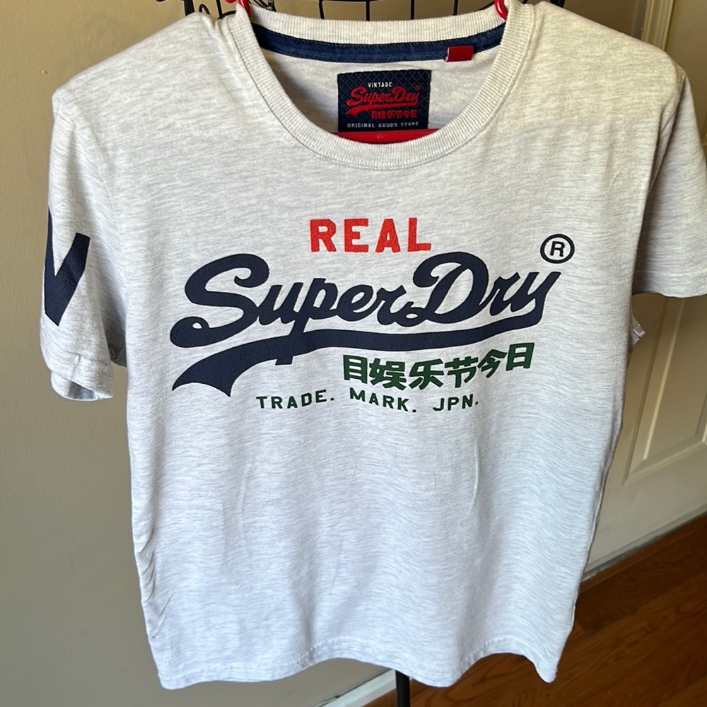 Mens Superdry Shirt Light grey size Medium